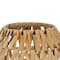 Brown Plastic Rattan Handmade Woven Vase 15" x 15" x 22"